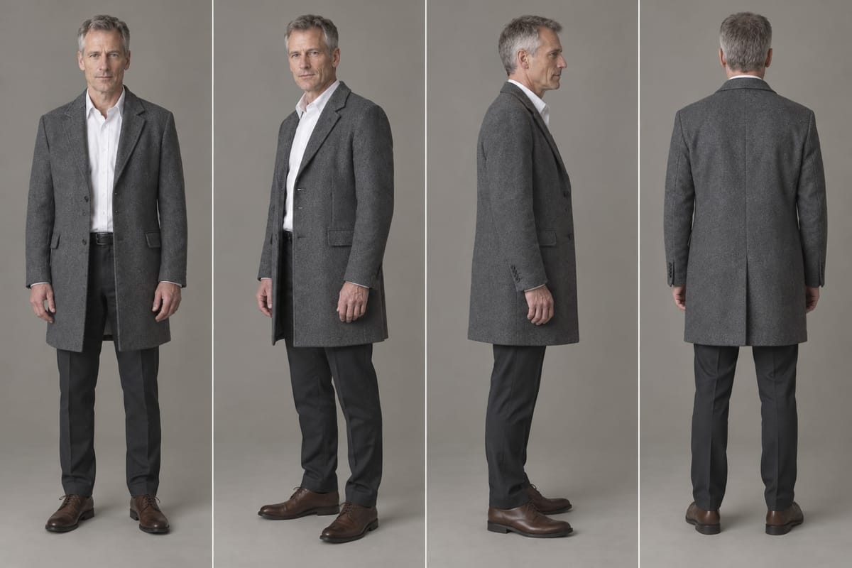 Critic from the front, three-quarter, side and back