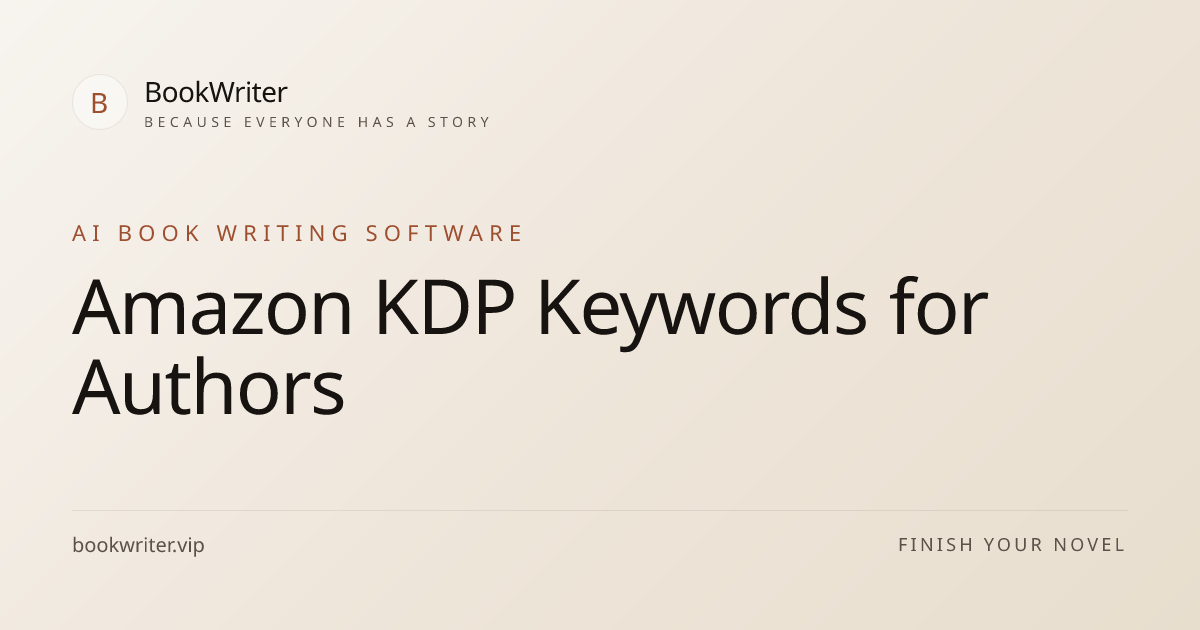 Amazon KDP Keywords for Authors | BookWriter