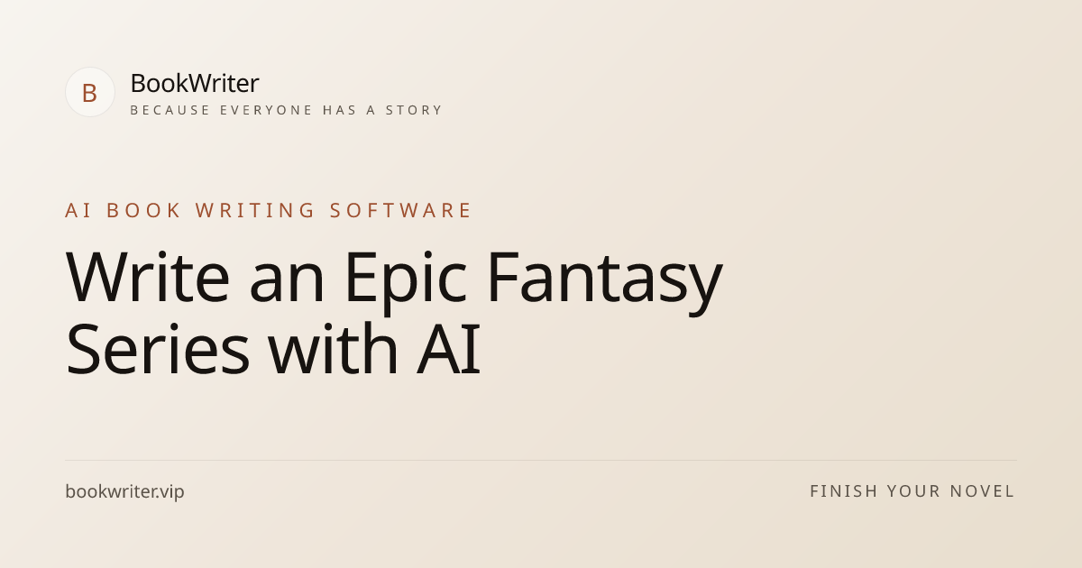 Write an Epic Fantasy Series with AI | BookWriter