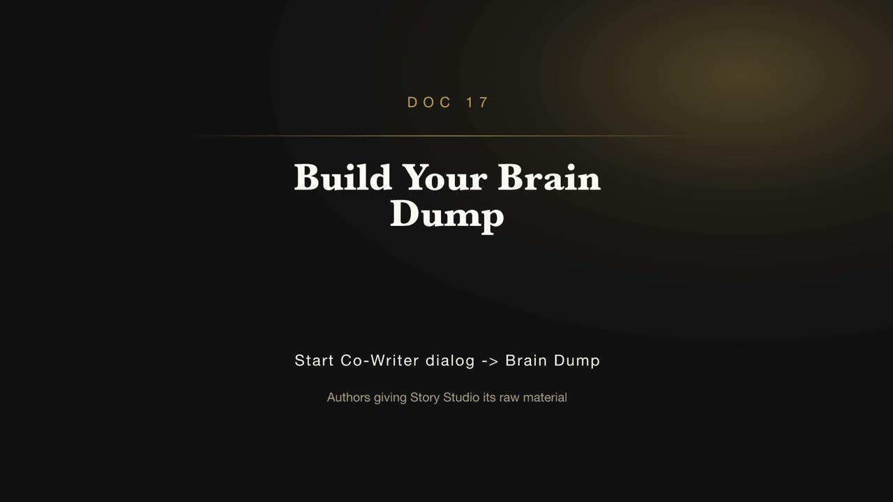 Build Your Brain Dump — BookWriter video doc thumbnail