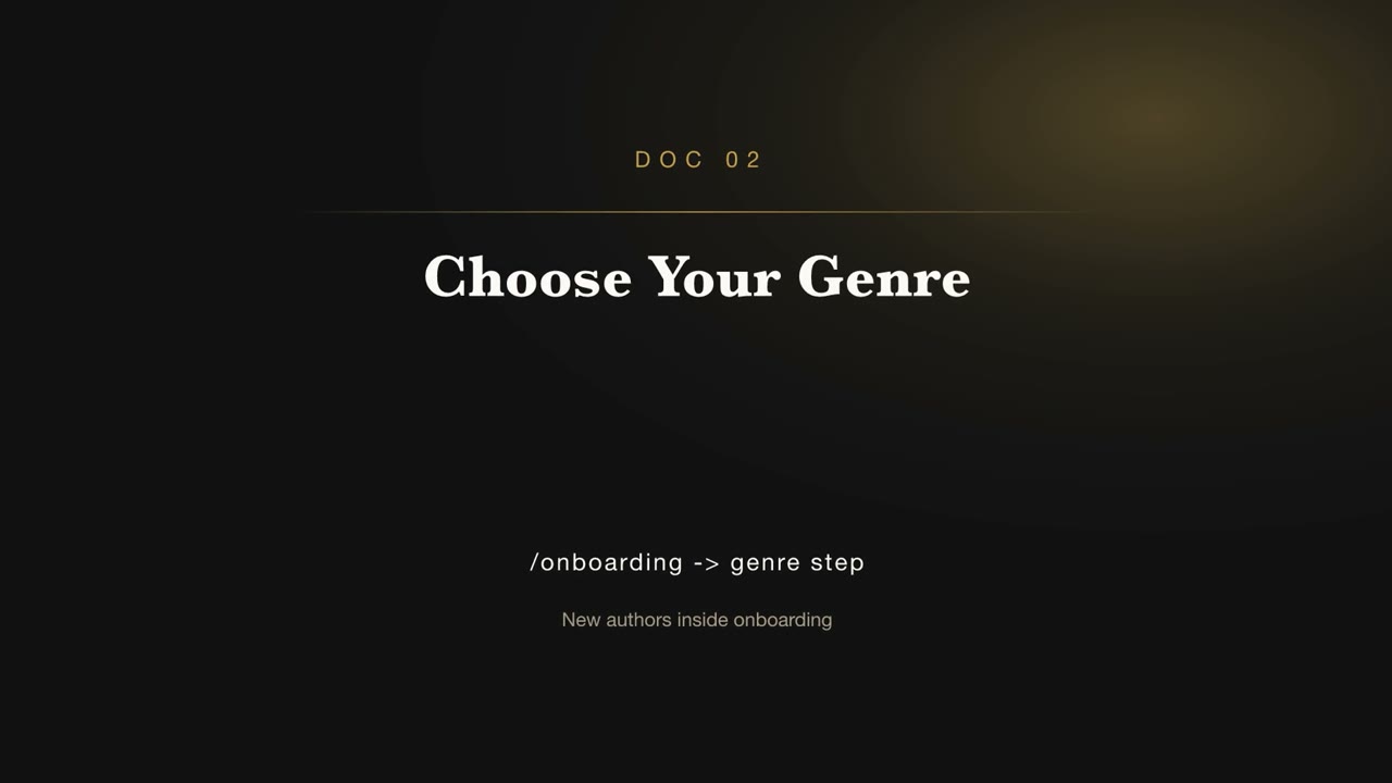 Choose Your Genre — BookWriter video doc thumbnail