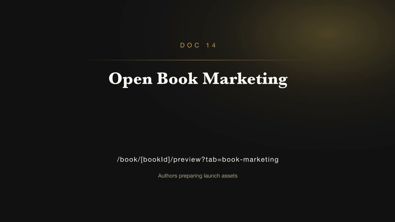 Open Book Marketing — BookWriter video doc thumbnail