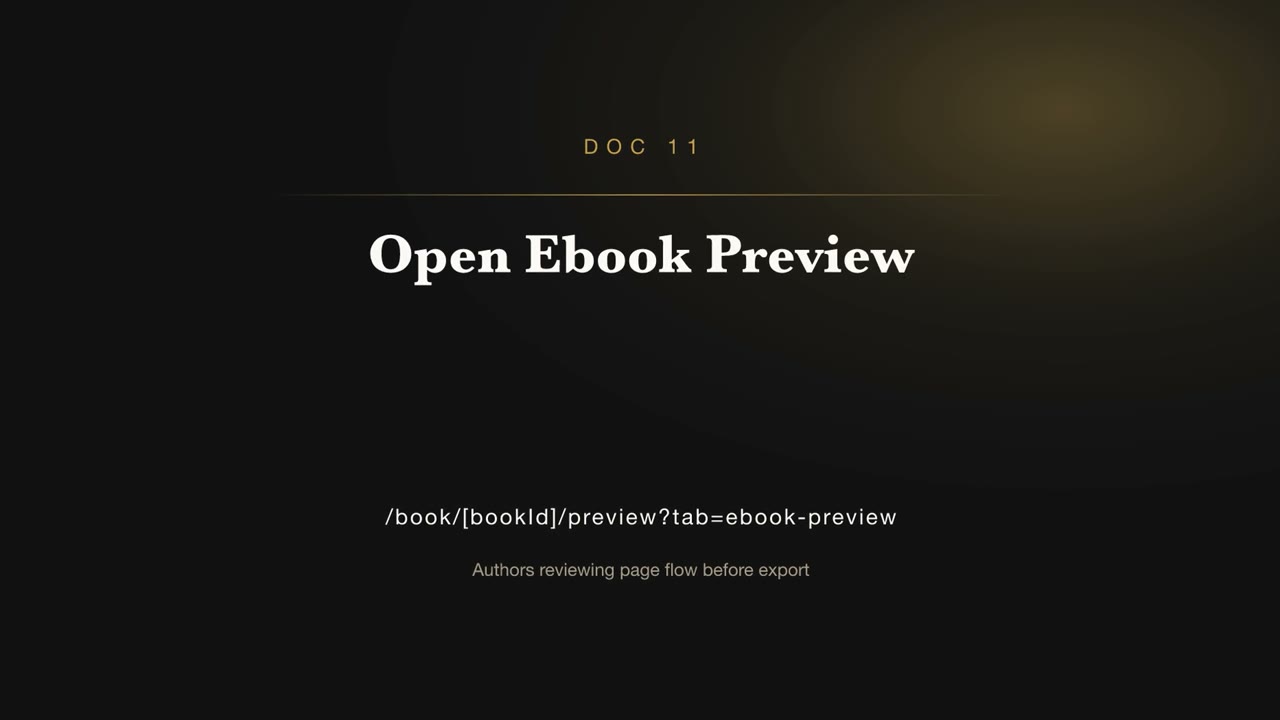 Open Ebook Preview — BookWriter video doc thumbnail