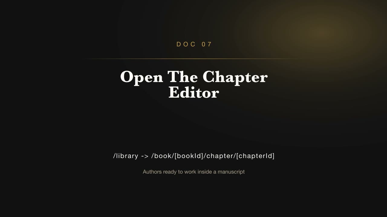 Open The Chapter Editor — BookWriter video doc thumbnail