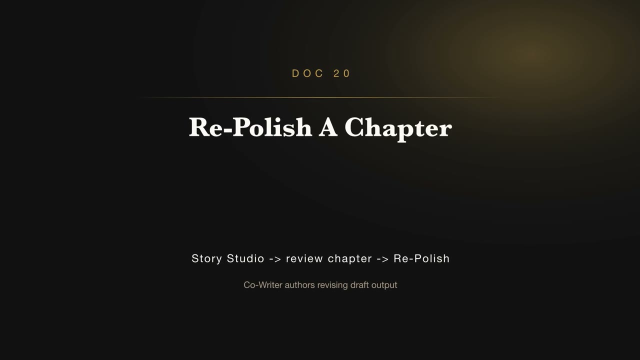 Re-Polish A Chapter — BookWriter video doc thumbnail