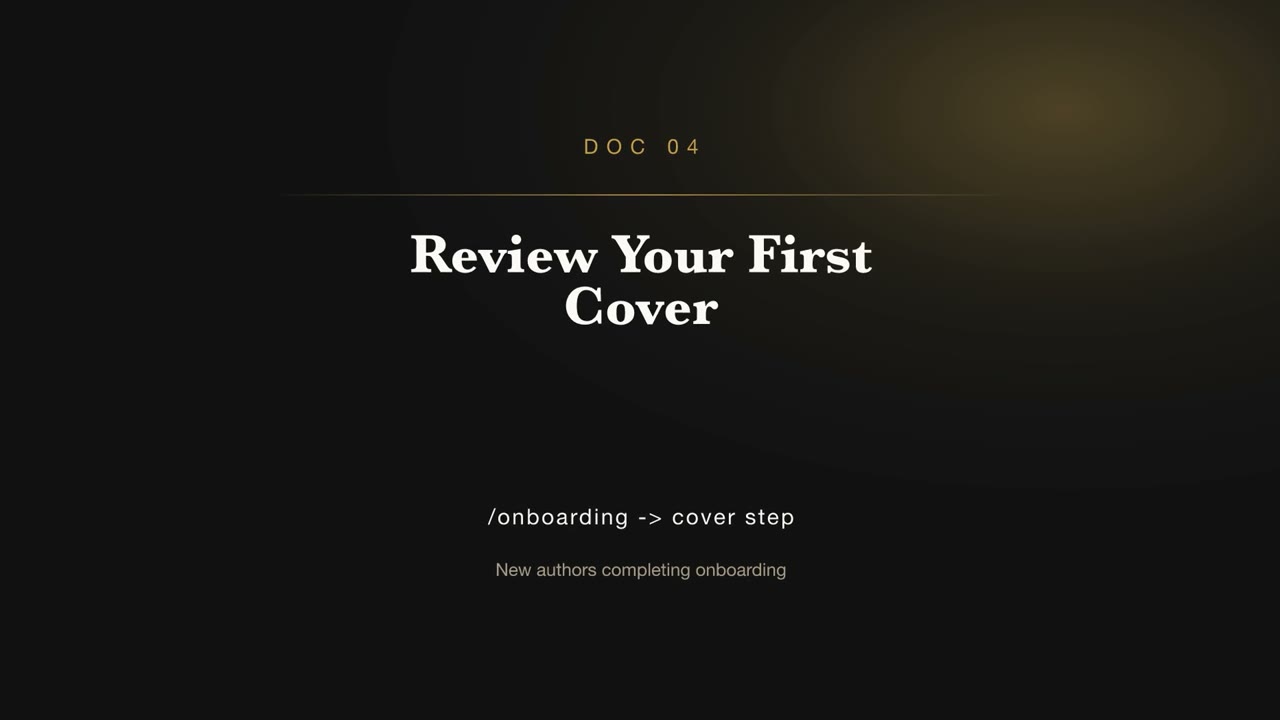 Review Your First Cover — BookWriter video doc thumbnail