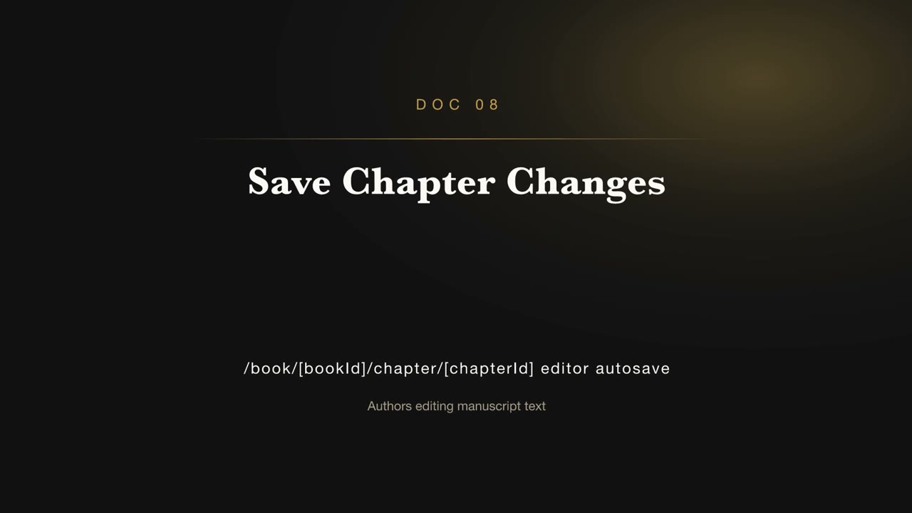Save Chapter Changes — BookWriter video doc thumbnail
